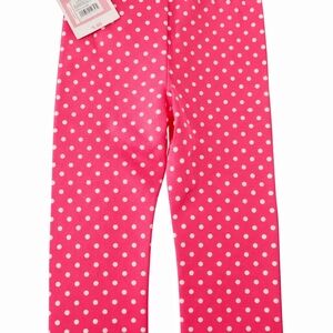 wonder nation Hot Pink and White Polka Dot Leggings